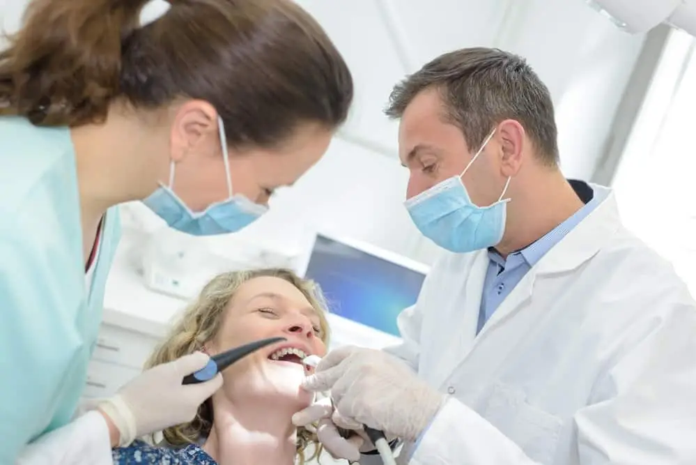 woman laughing with nitrous oxide dental sedation
